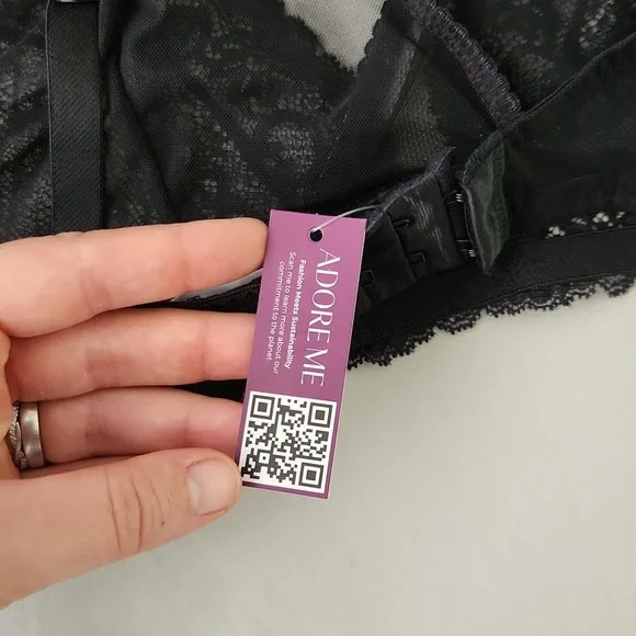 NWT Adore Me Elegant Black Lace Bralette - Picture 6 of 6